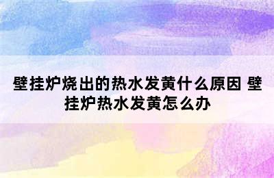 壁挂炉烧出的热水发黄什么原因 壁挂炉热水发黄怎么办